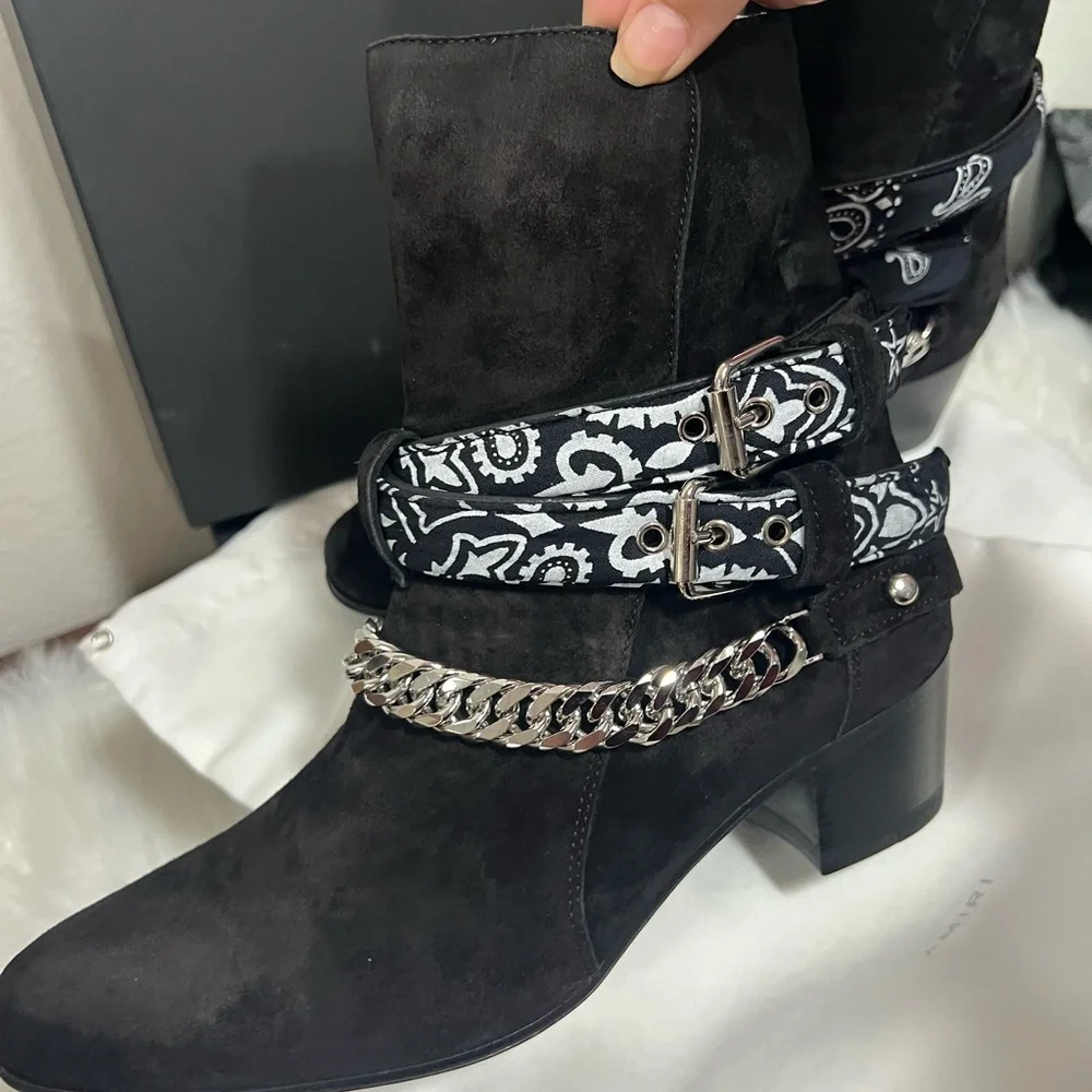 🌸 🔥💫AMIRI Bandana Buckle Boots - Picture 9 of 16